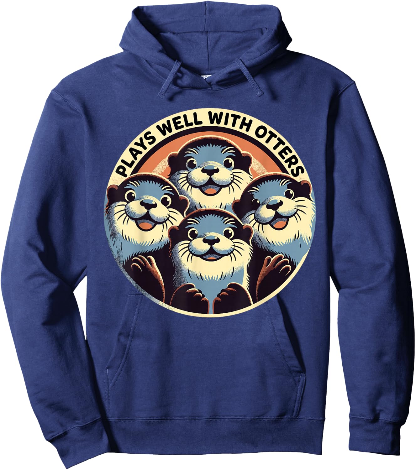 Plays Well With Otters Hoodie - Hoodie | Navy