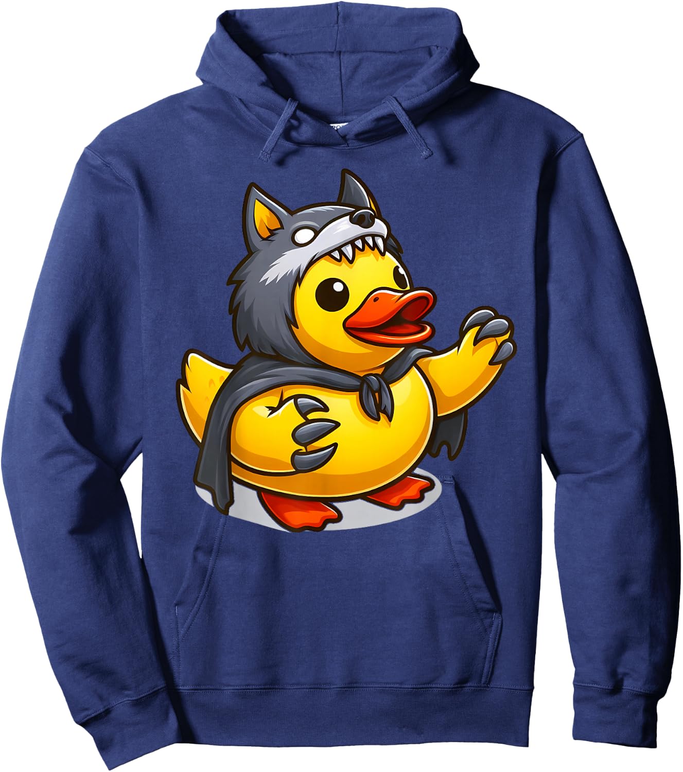 Werewolf Duck, Rubber Yellow Duck Hoodie - Hoodie | Navy