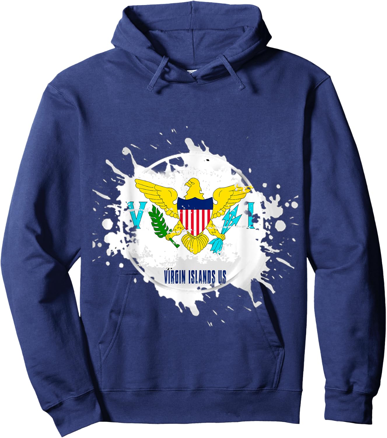 virgin islands us Splash Hoodie - Hoodie | Navy