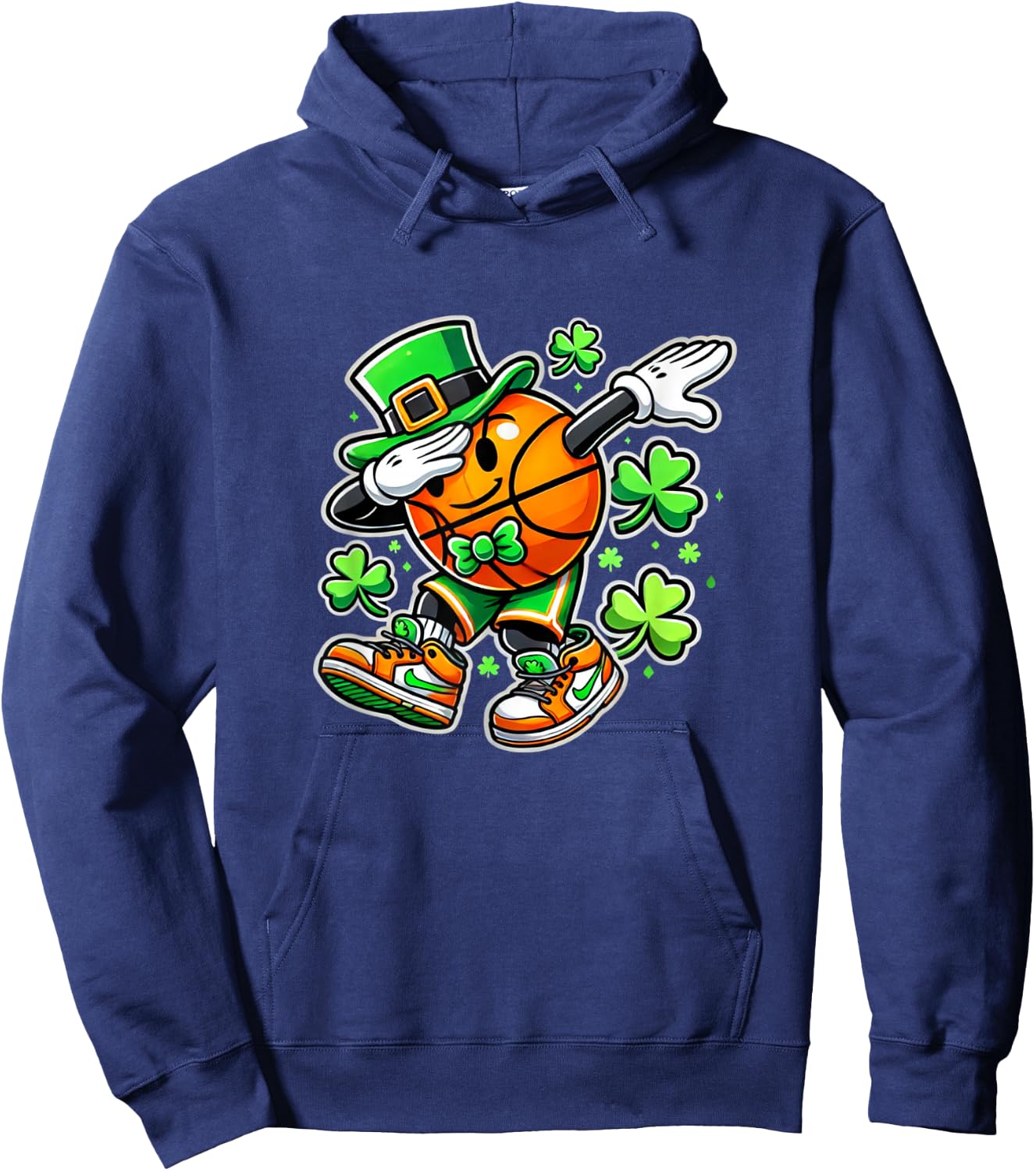 Basketball St Patricks Day Irish Basketball Hoodie - Hoodie | Navy