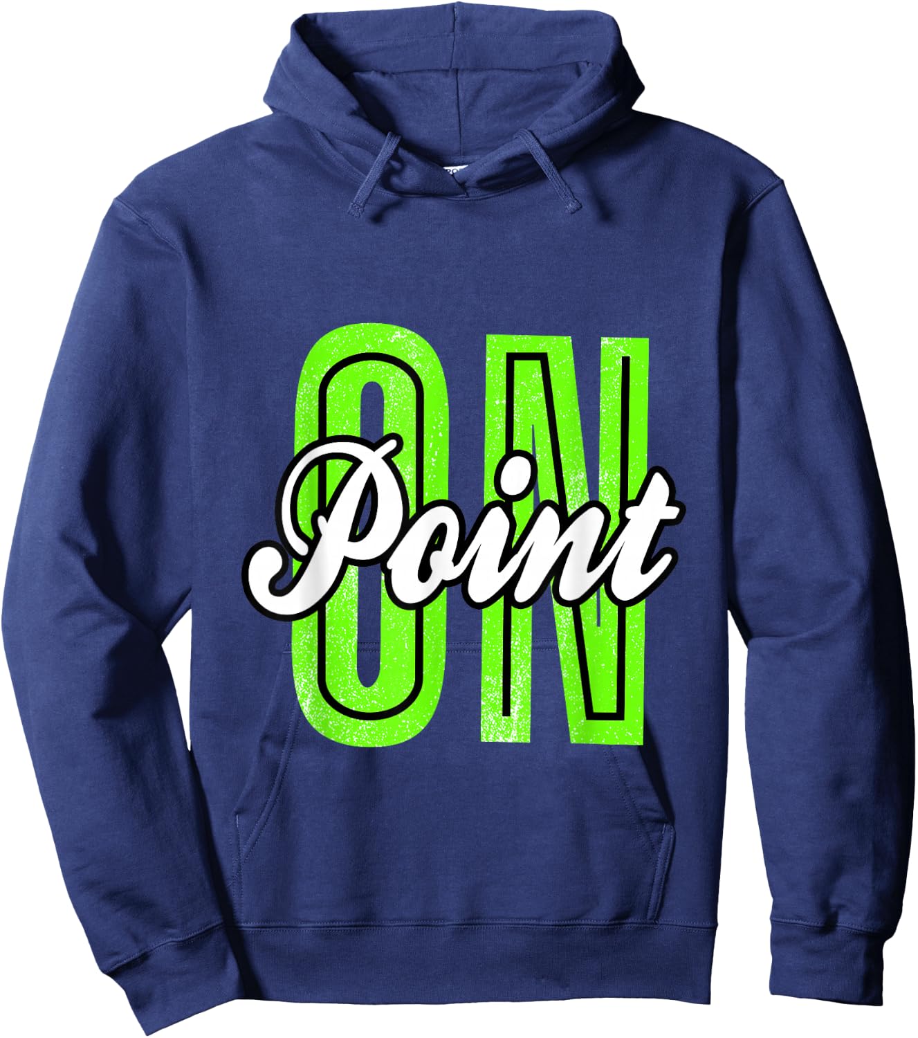 Green On-Point Green Color Graphic Hoodie - Hoodie | Navy