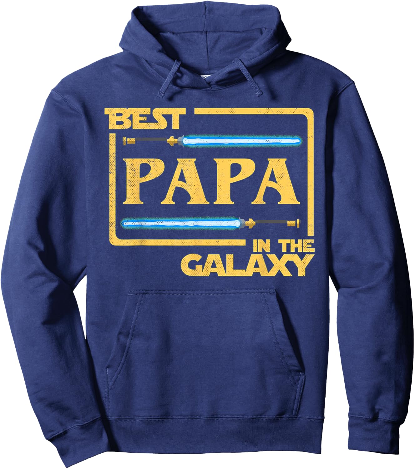 Best Papa In The Galaxy Funny Father's Day Hoodie - Hoodie | Navy