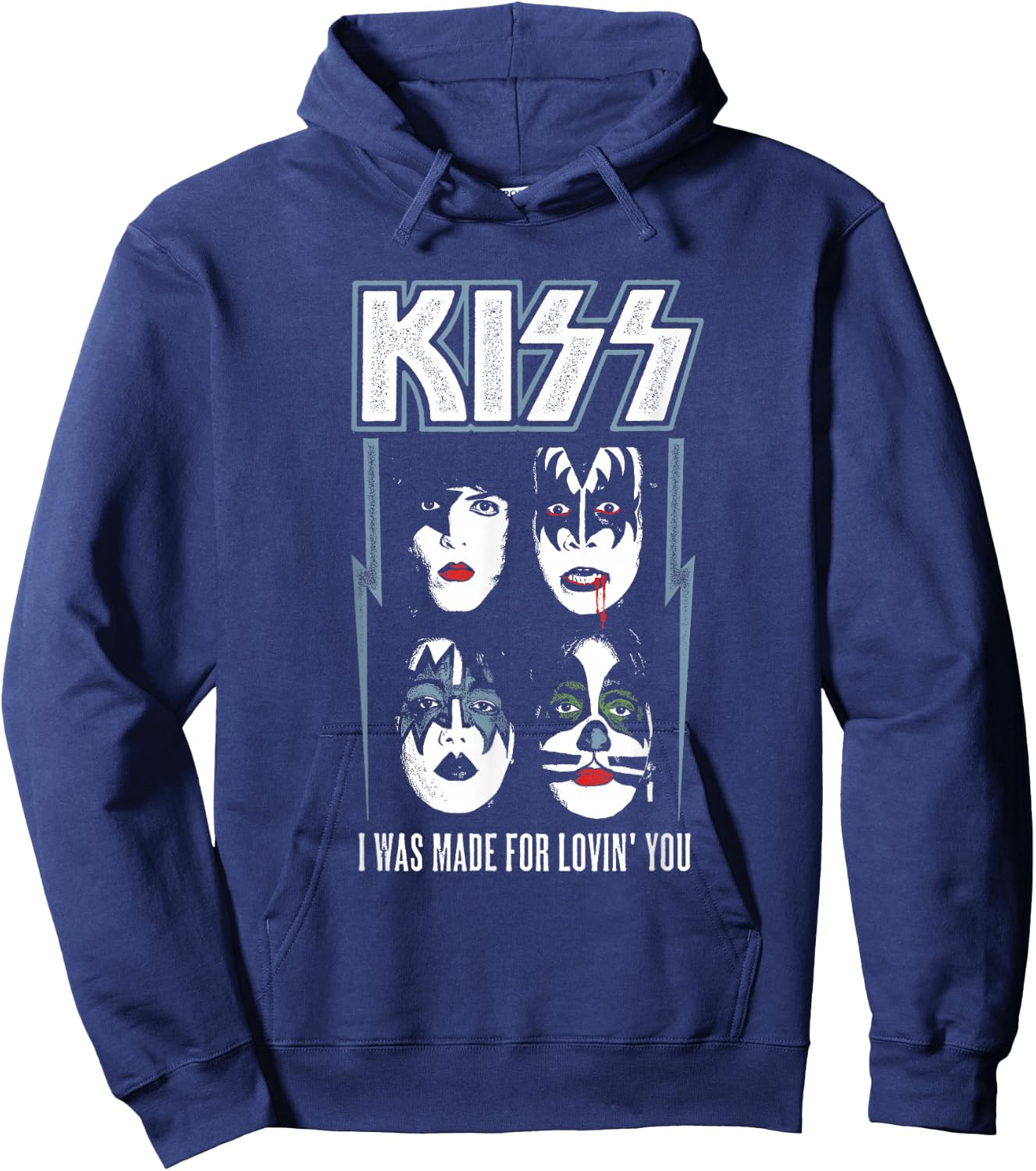 KISS - I was Made for Loving You Hoodie - Hoodie | Navy