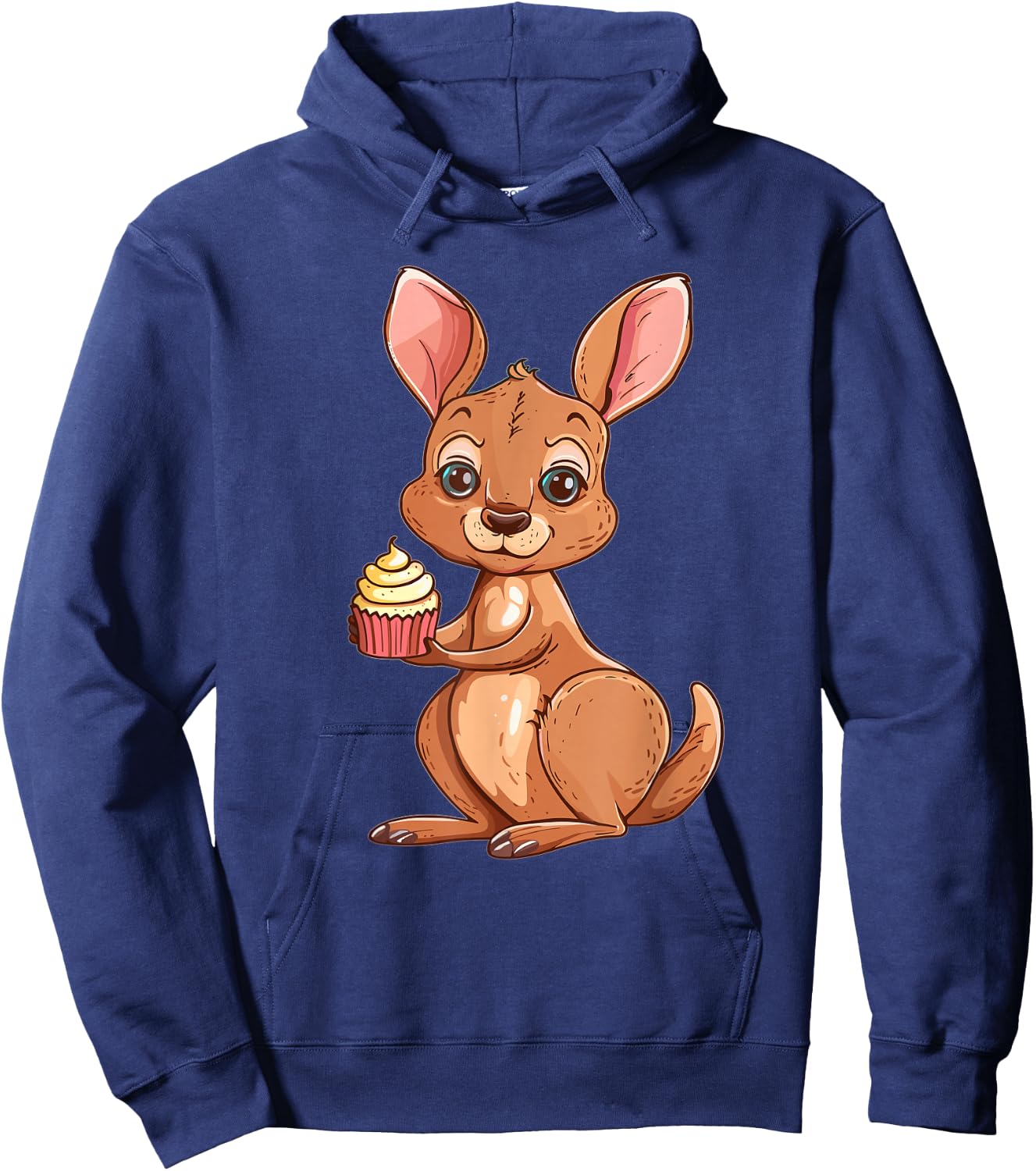 Cute Cupcake Kangaroo Hoodie - Hoodie | Navy