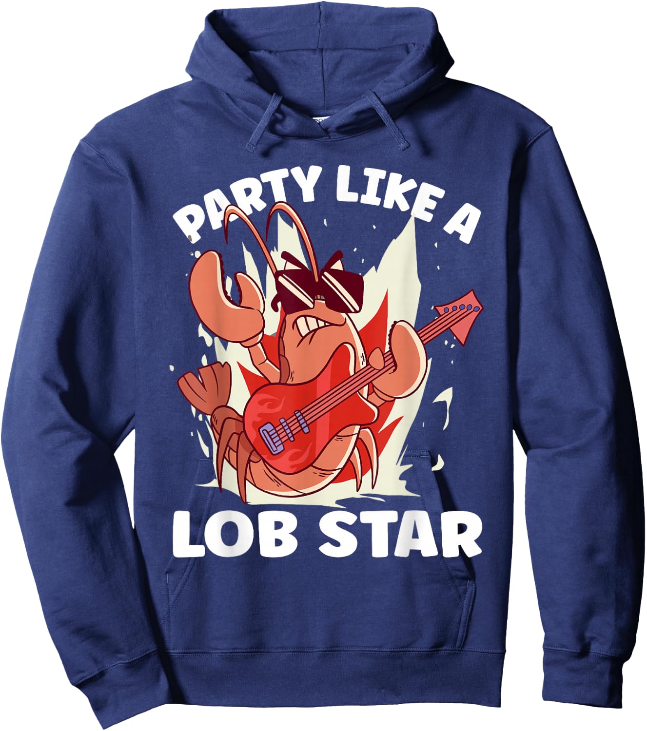 Party Like A Lob Star Lobster Hoodie - Hoodie | Navy
