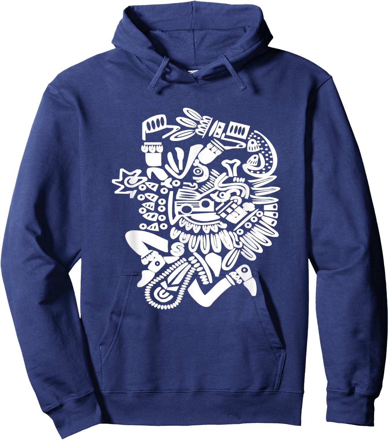 Quetzalcoatl Aztec God Deity Feathered Serpent Hoodie - Hoodie | Navy
