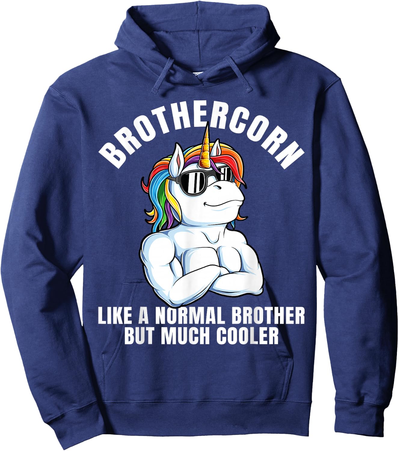 Brothercorn Cool Unicorn Brother Boys Hoodie - Hoodie | Navy