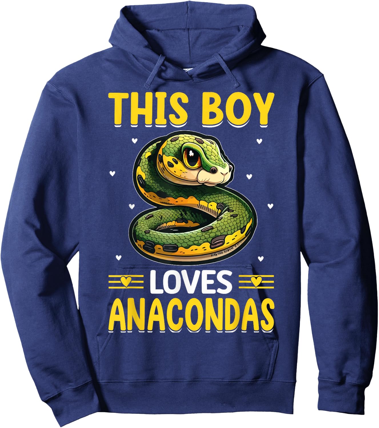 This Boy Loves Anacondas Hoodie - Hoodie | Navy