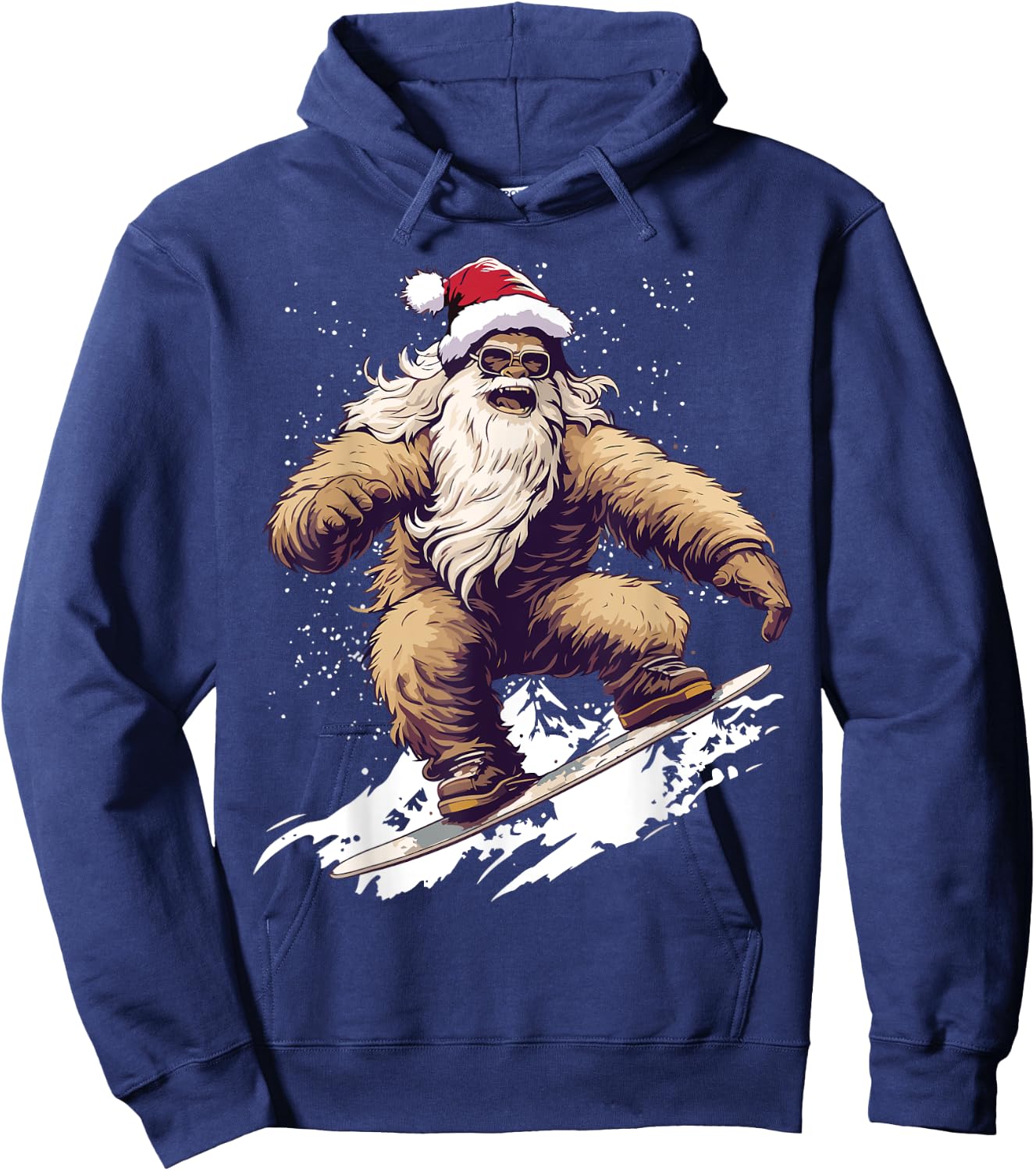 Santa Bigfoot Sasquatch Christmas Xmas Kids Hoodie - Hoodie | Navy