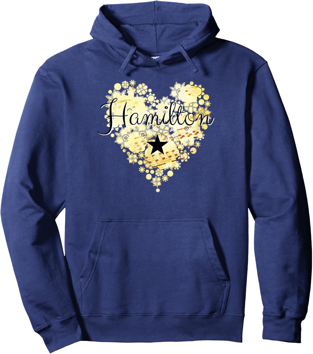 I Love Hamilton Heart Gift Teenage Girl Women Hoodie - Hoodie | Navy
