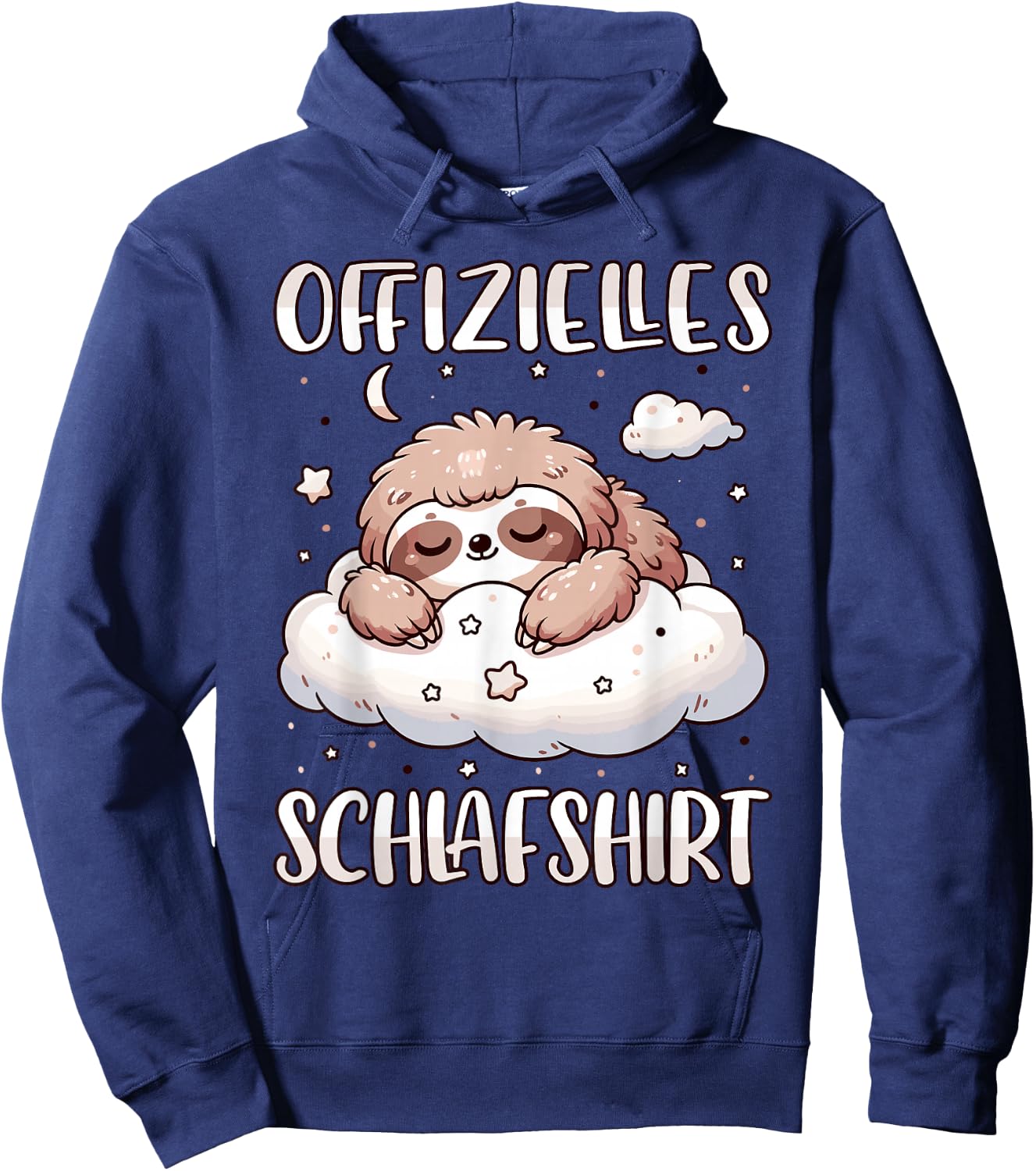 Official Sleep Shirt Sloth Pyjamas Sleep , gray Hoodie - Hoodie | Navy
