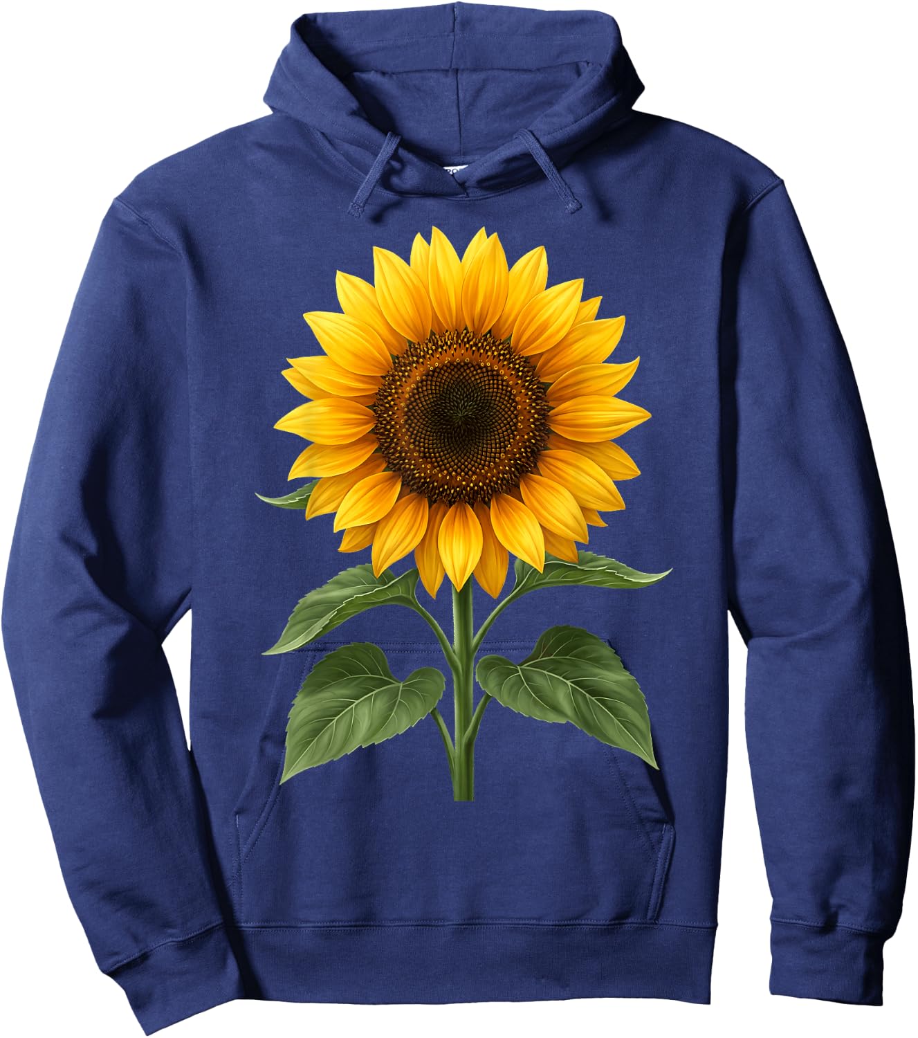 Sunflower Cute Summer Flowers Floral Hoodie - Hoodie | Navy