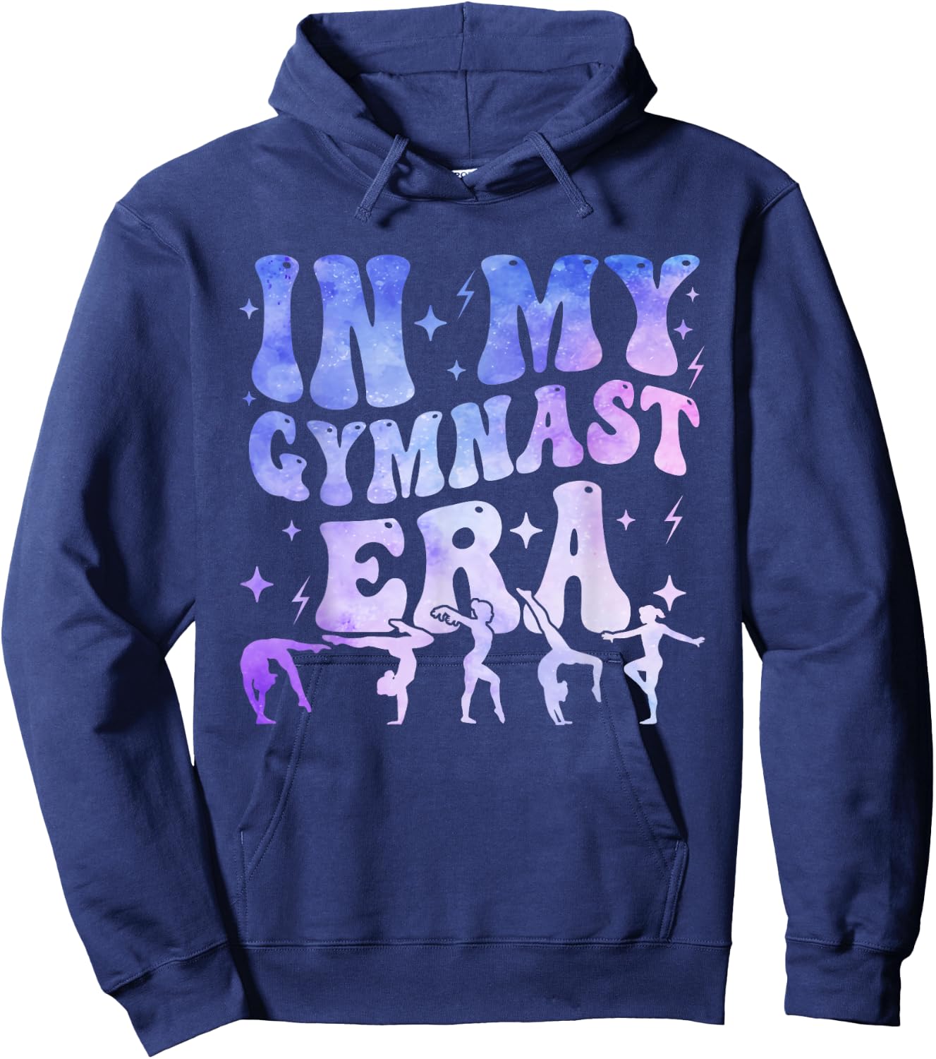 In My Gymnast Era Groovy Gymnastics PE Teacher Hoodie - Hoodie | Navy