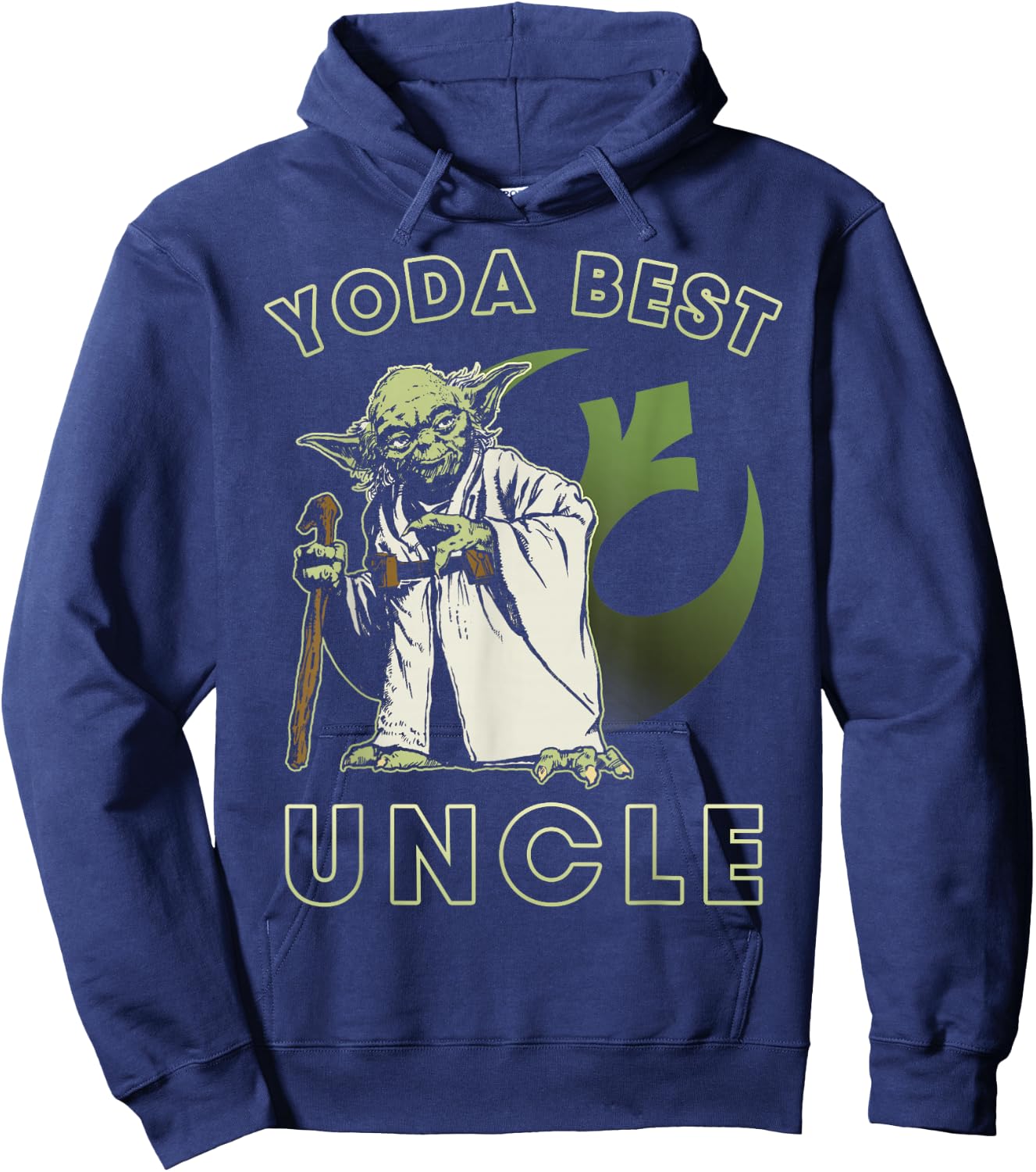 Star Wars Yoda Best Uncle Rebel Logo Hoodie - Hoodie | Navy