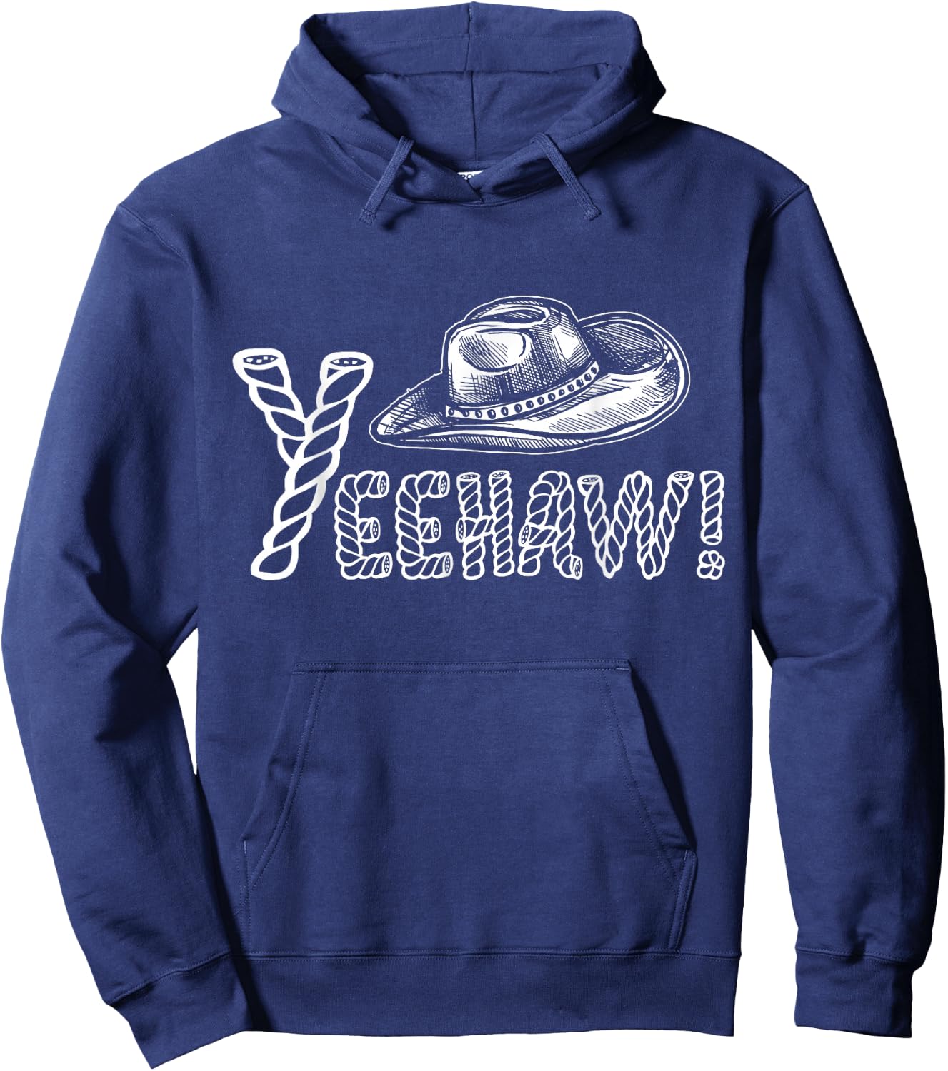 Yeehaw Cowboy Rodeo Gift Cowboy Hoodie - Hoodie | Navy