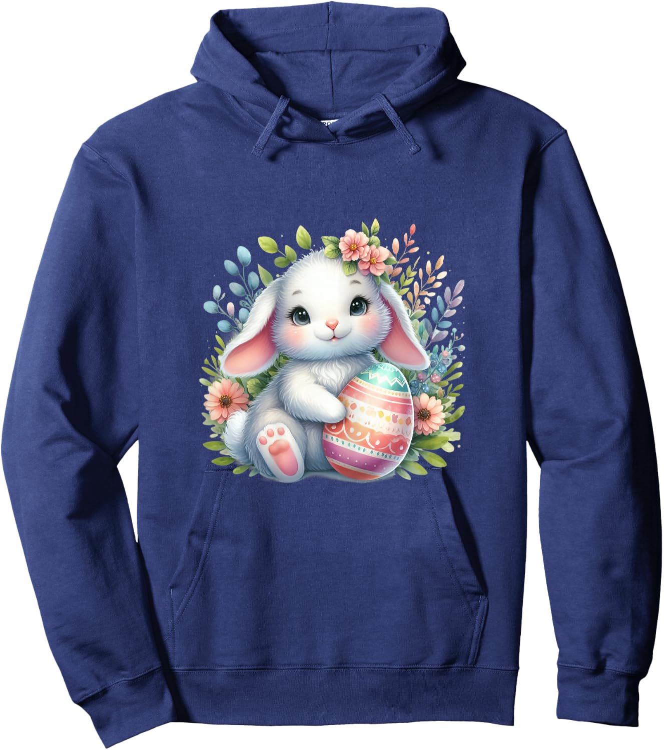 Cute Pink Easter Bunny Hoodie - Hoodie | Navy
