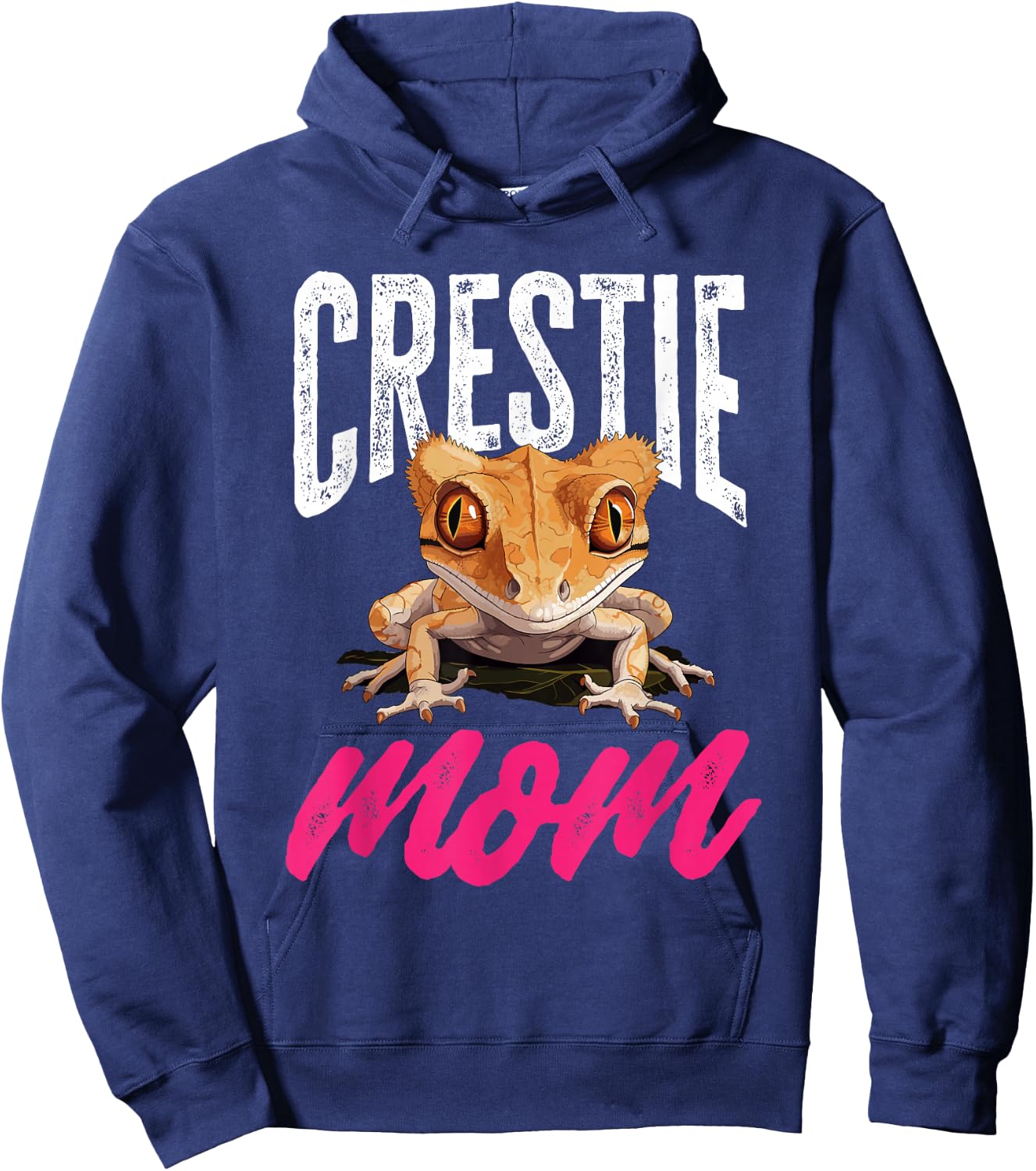 Crested Gecko Reptile - Crestie Mom Hoodie - Hoodie | Navy