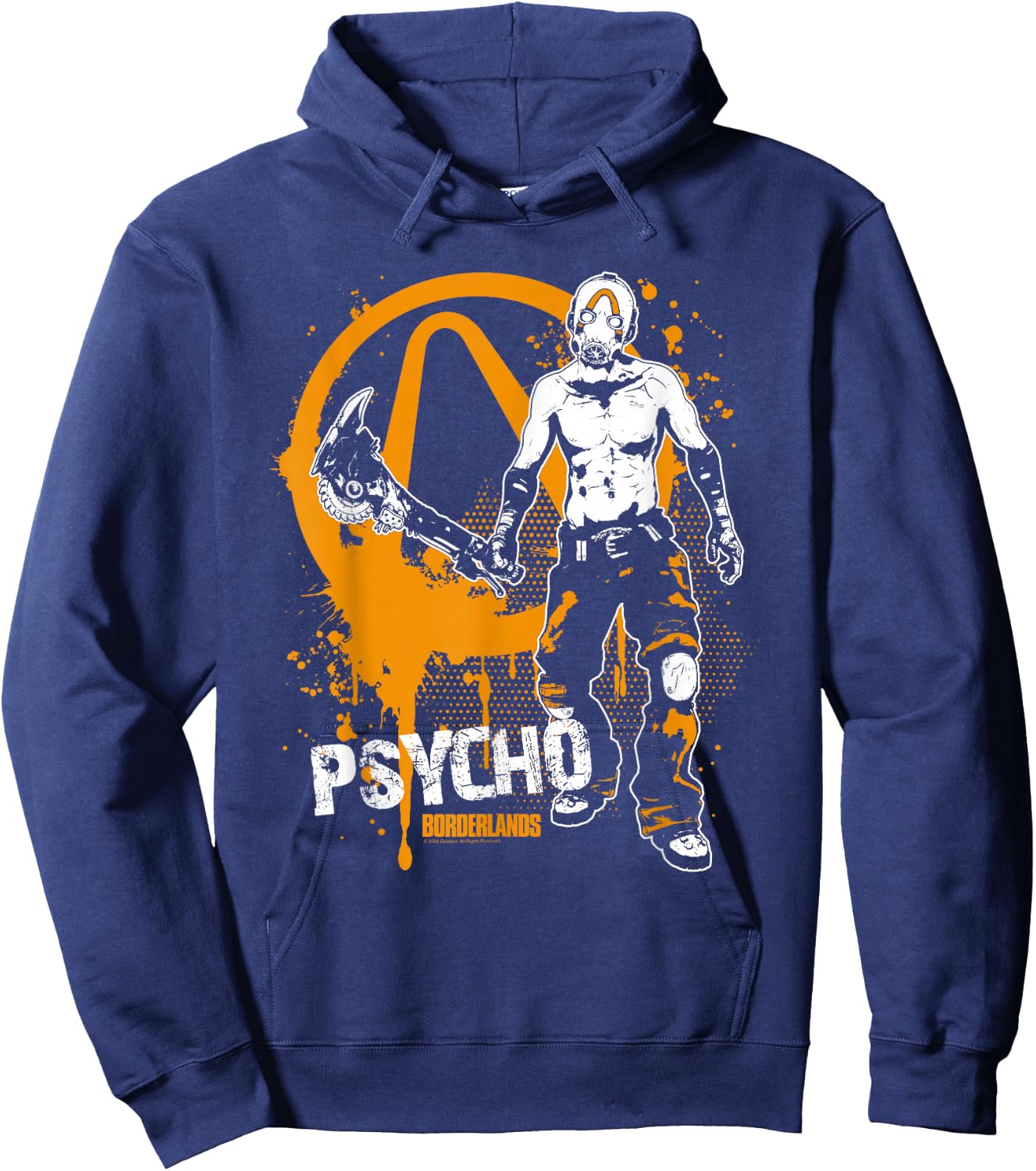 Borderlands Psycho Graffiti Symbol Gaming Hoodie - Hoodie | Navy