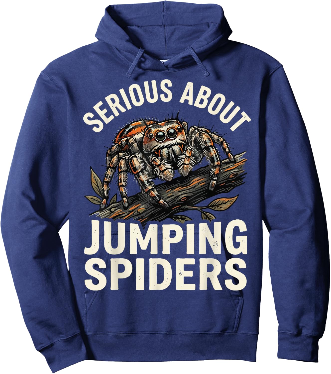 Serious About Jumping Spiders Hoodie - Hoodie | Navy