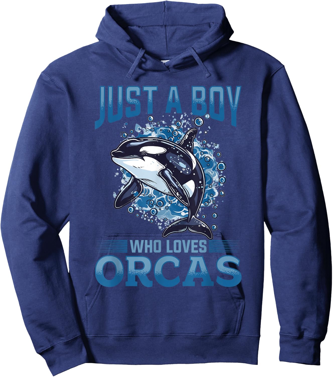 Funny Orca Animal Just a Boy who loves Orcas Hoodie - Hoodie | Navy