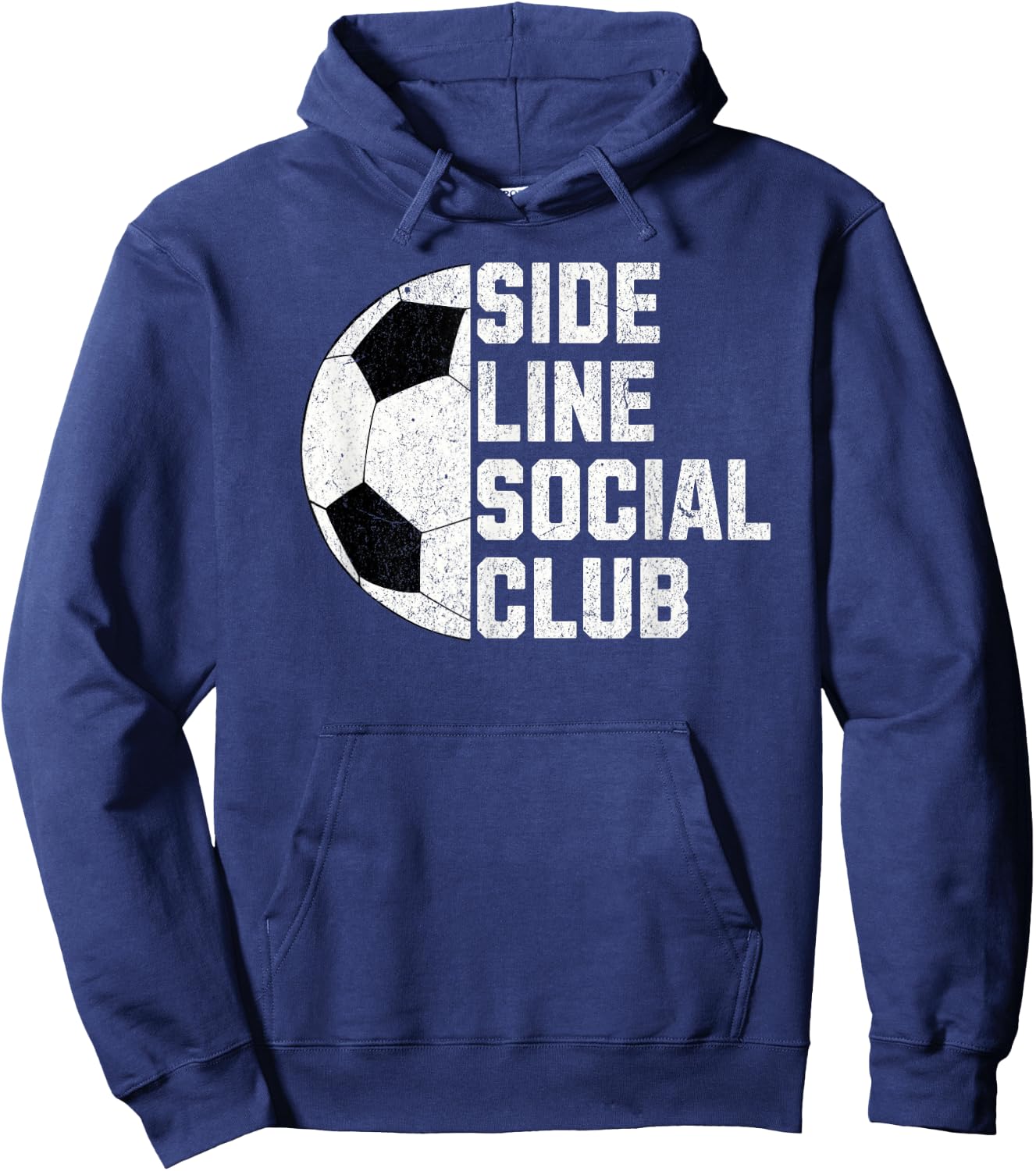 Sideline Social Club Funny Soccer Hoodie - Hoodie | Navy