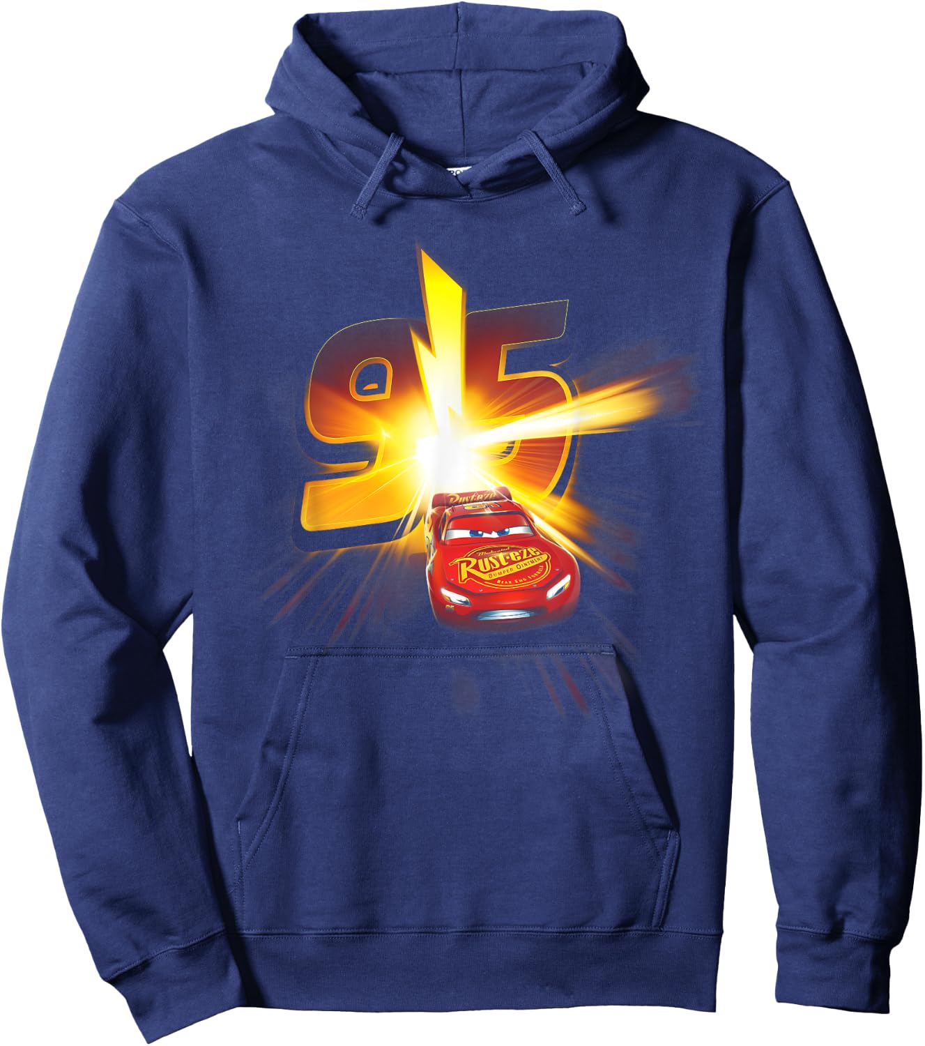 Cars Lightning McQueen Burst , black Hoodie - Hoodie | Navy