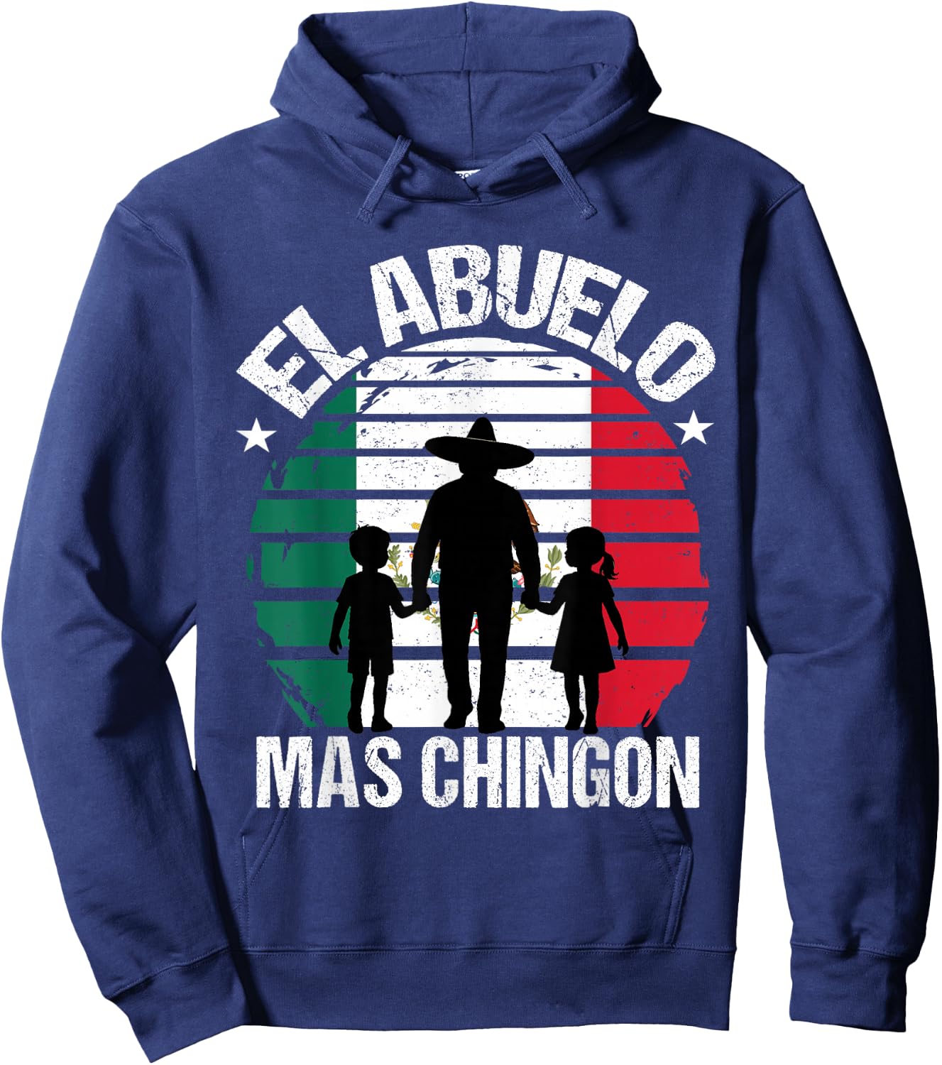 El Abuelo Mas Chingon Grandpa Mexico Hoodie - Hoodie | Navy