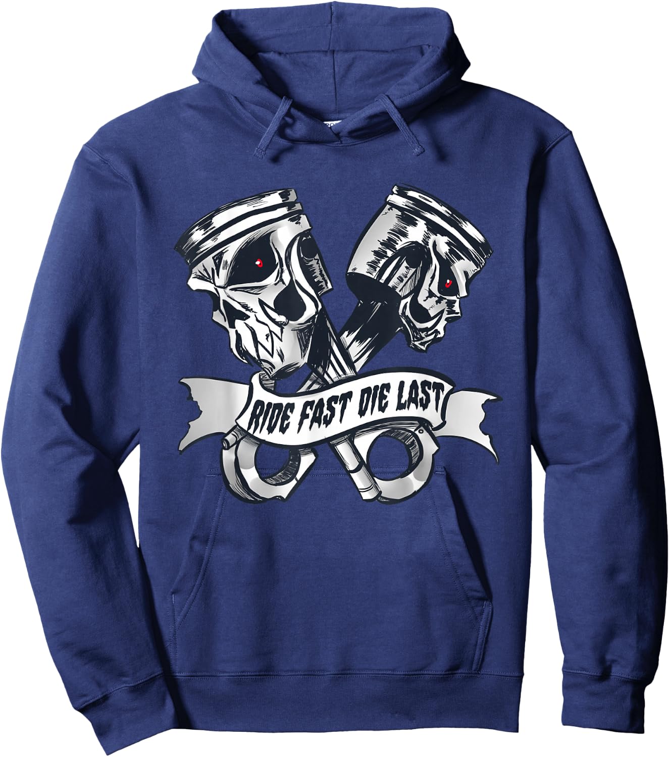 Ride Fast Die Last bikers Hoodie - Hoodie | Navy