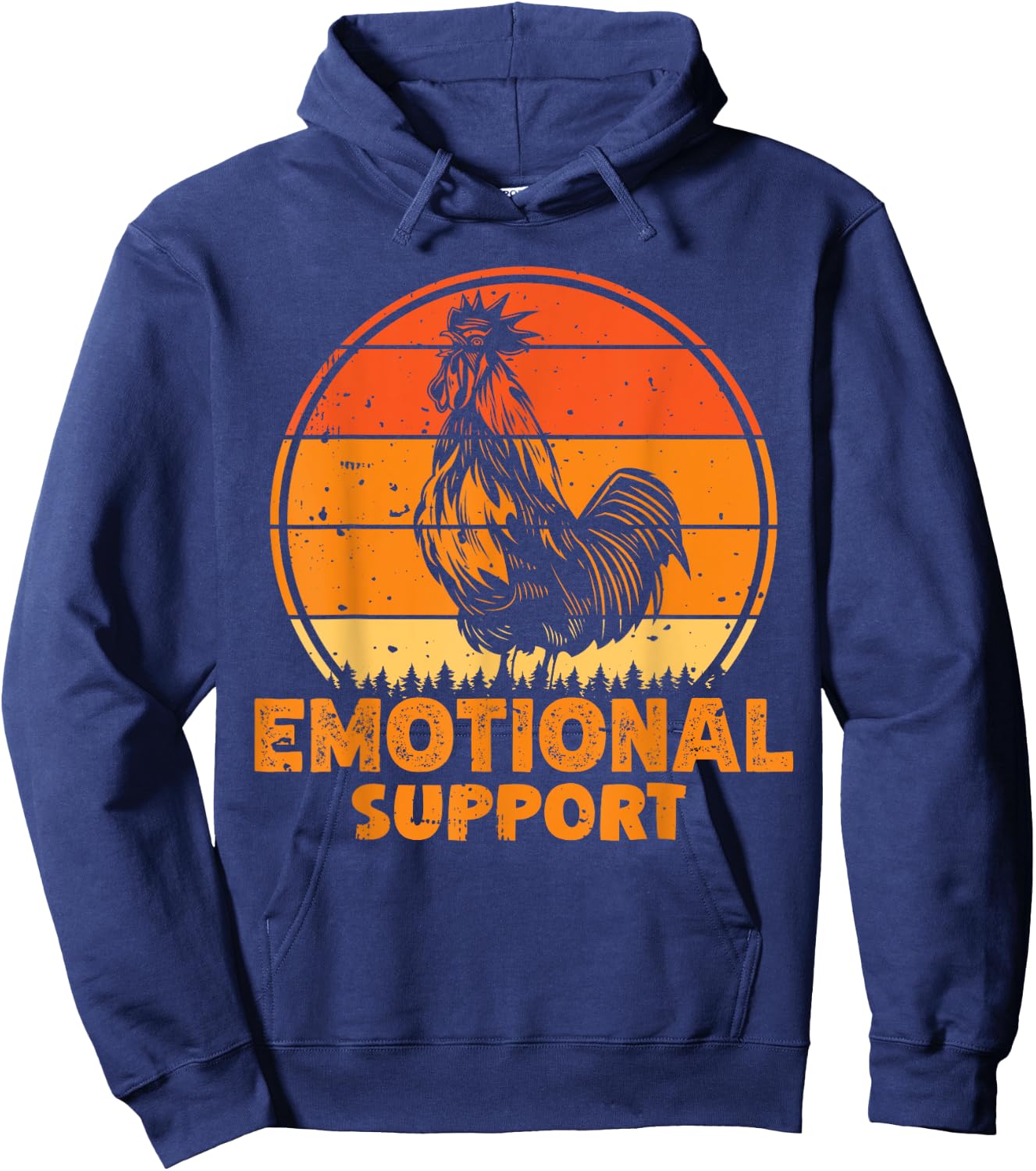 Chicken Emotional Support Cock Hoodie - Hoodie | Navy