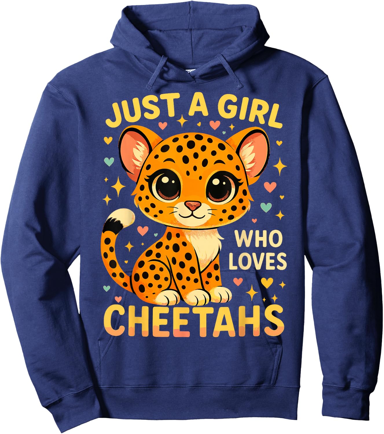 Just a Girl who loves Cheetahs Hoodie - Hoodie | Navy