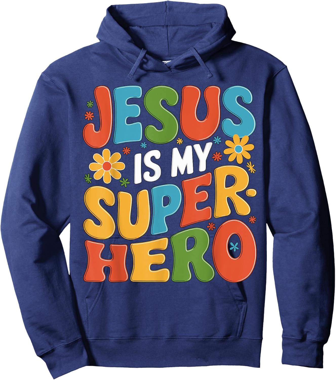 Jesus is my Superhero Hoodie - Hoodie | Navy