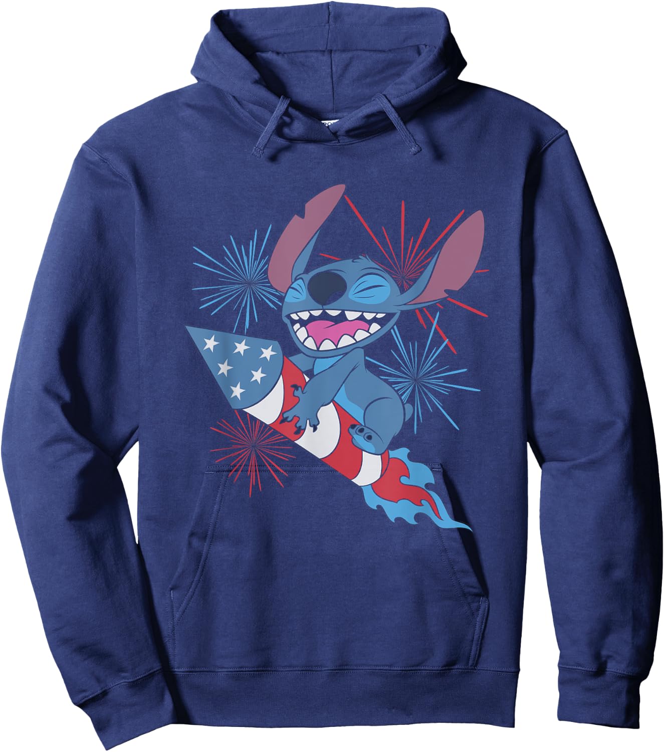 Disney Lilo & Stitch 4th Of July Rocket Stitch Hoodie - Hoodie | Navy