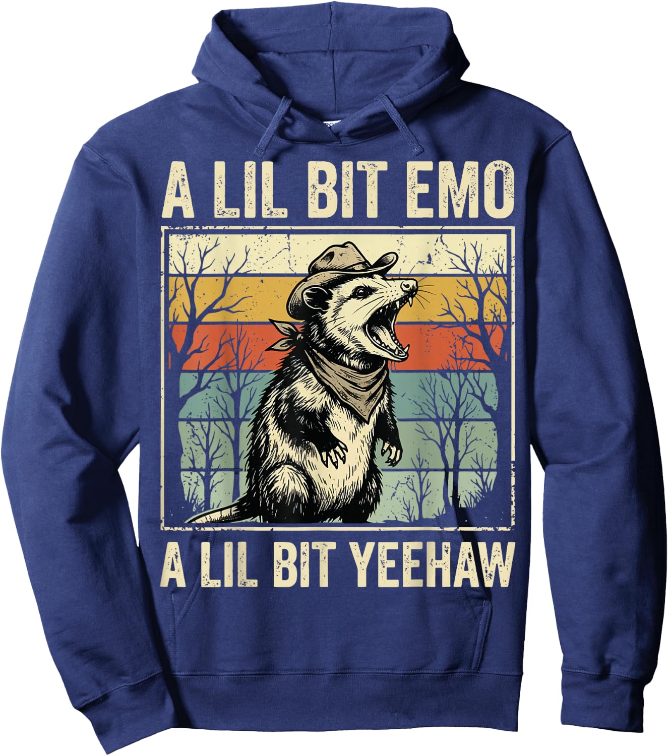 A Lil Bit Emo A Lil Bit Yeehaw Hoodie - Hoodie | Navy