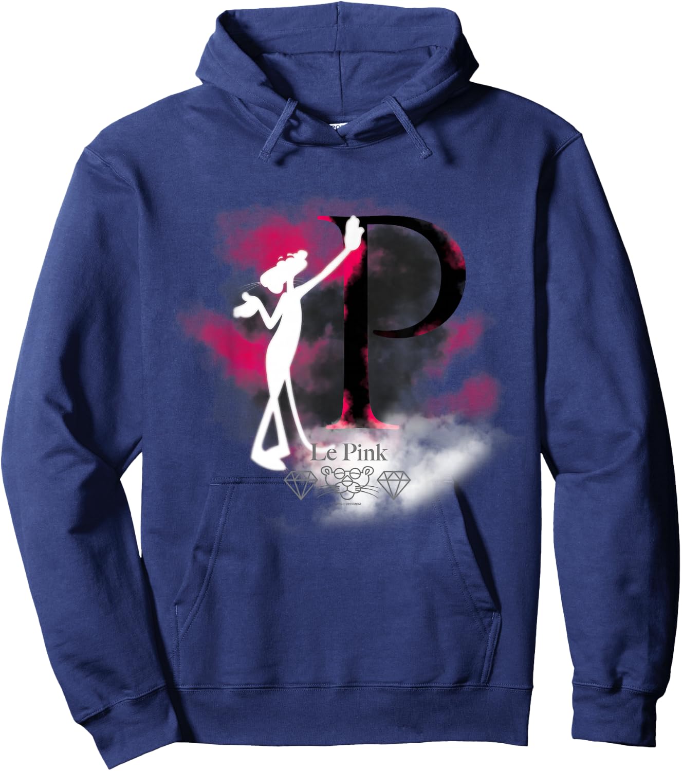 Pink Panther Le Pink Silhouette im Nebel Hoodie - Hoodie | Navy