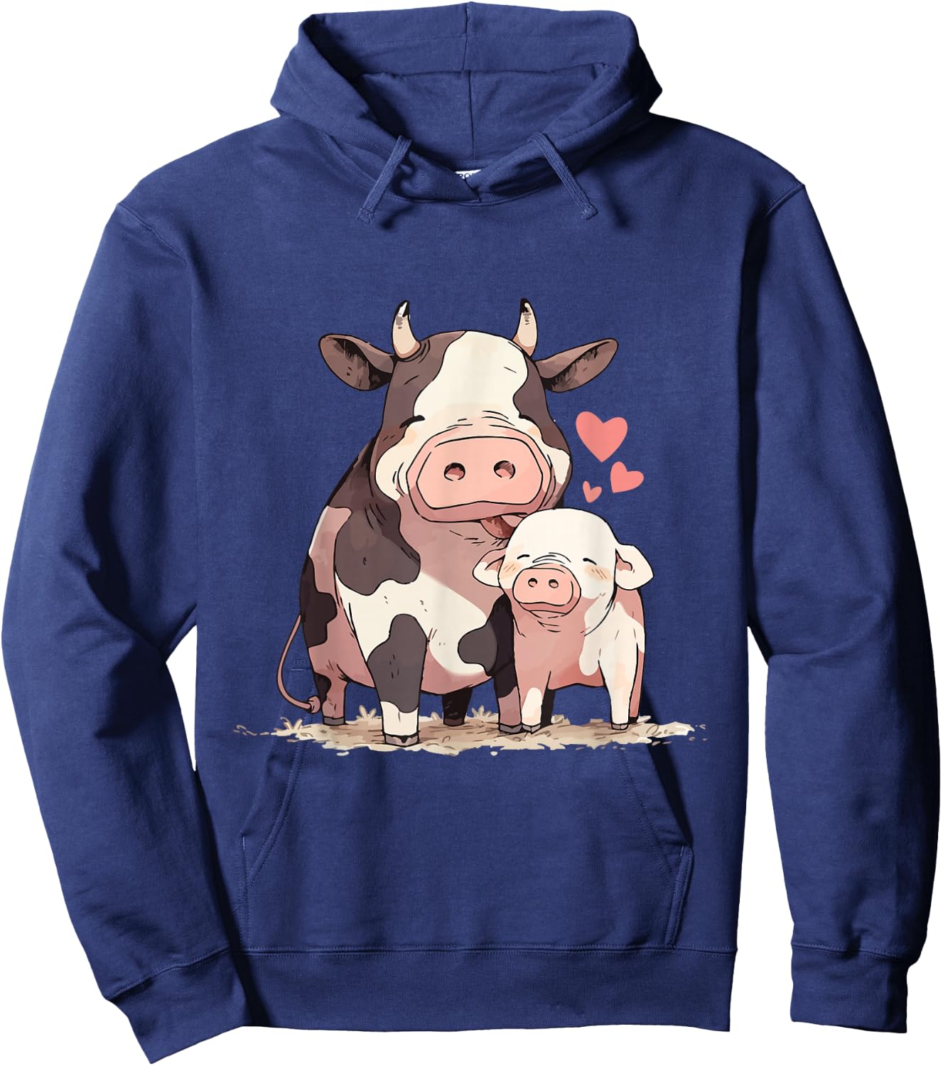 Cows, Pigs And Cow Stuff Cow And Pig Love Hoodie - Hoodie | Navy