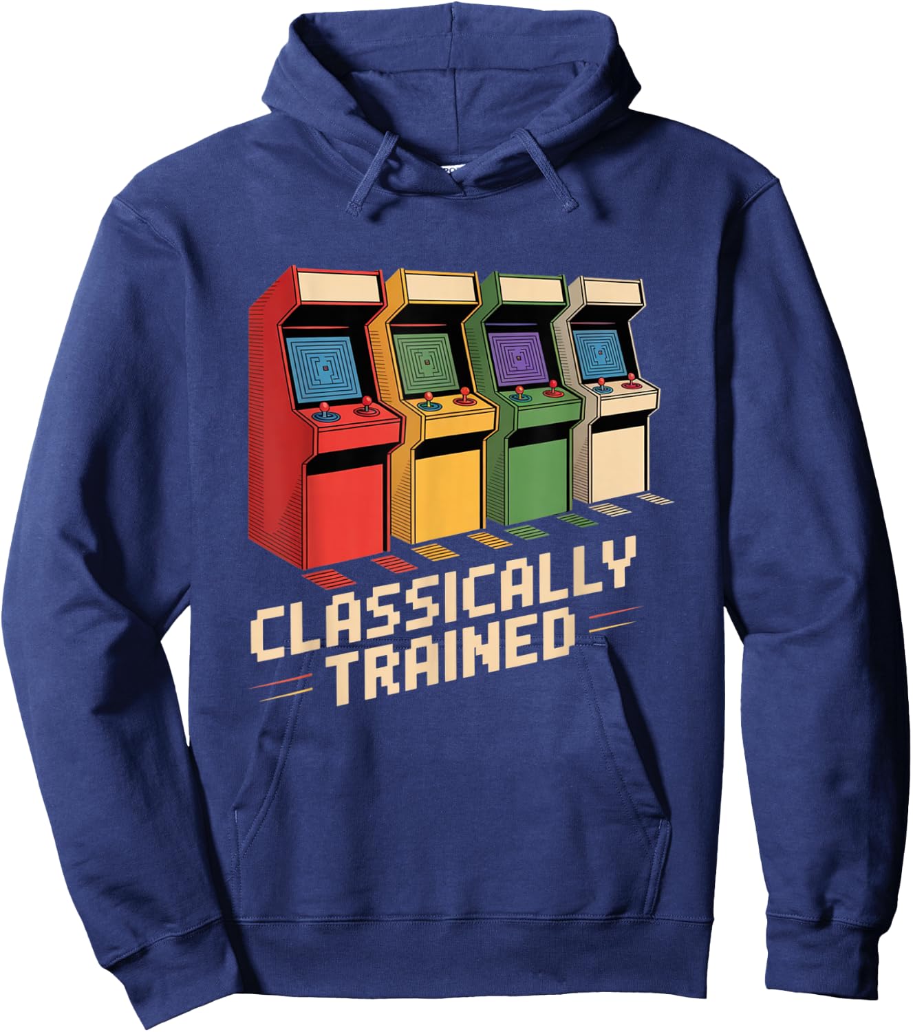 Vintage Arcade Cabinet Video Gaming Hoodie - Hoodie | Navy