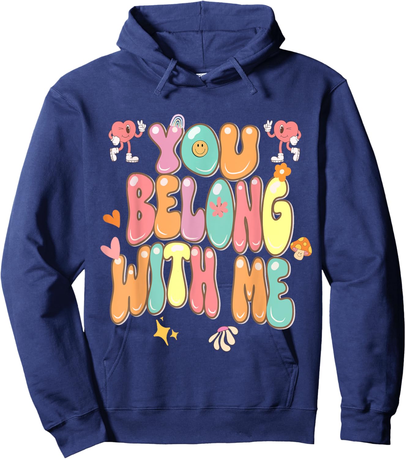 Groovy Valentine - You Belong with Me Hoodie - Hoodie | Navy