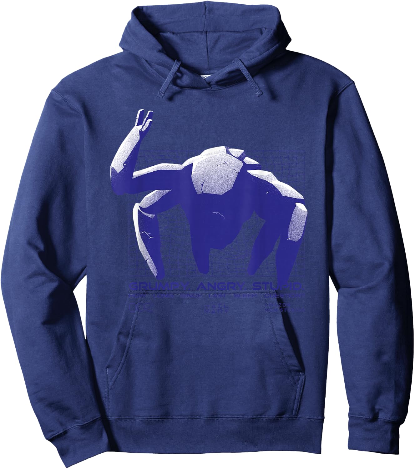 Mürrisch. Wütend. Dumm Hoodie - Hoodie | Navy