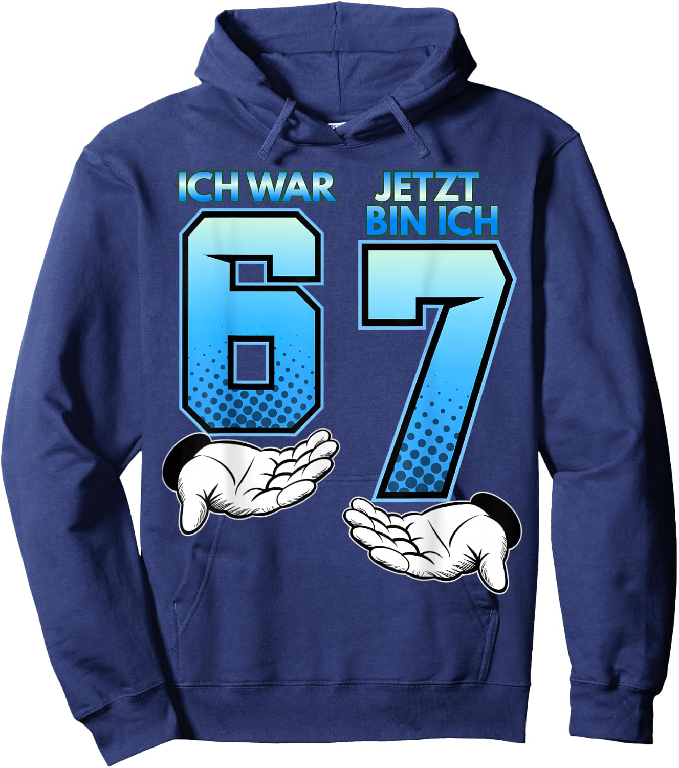 I was 6 Now I Am 7 Kinder 67 Geburtstag Hoodie - Hoodie | Navy