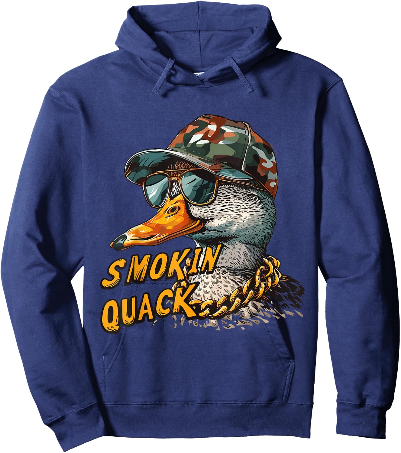 Duck Hunting Smokin Quack Duck Hunting Lover Hoodie - Hoodie | Navy