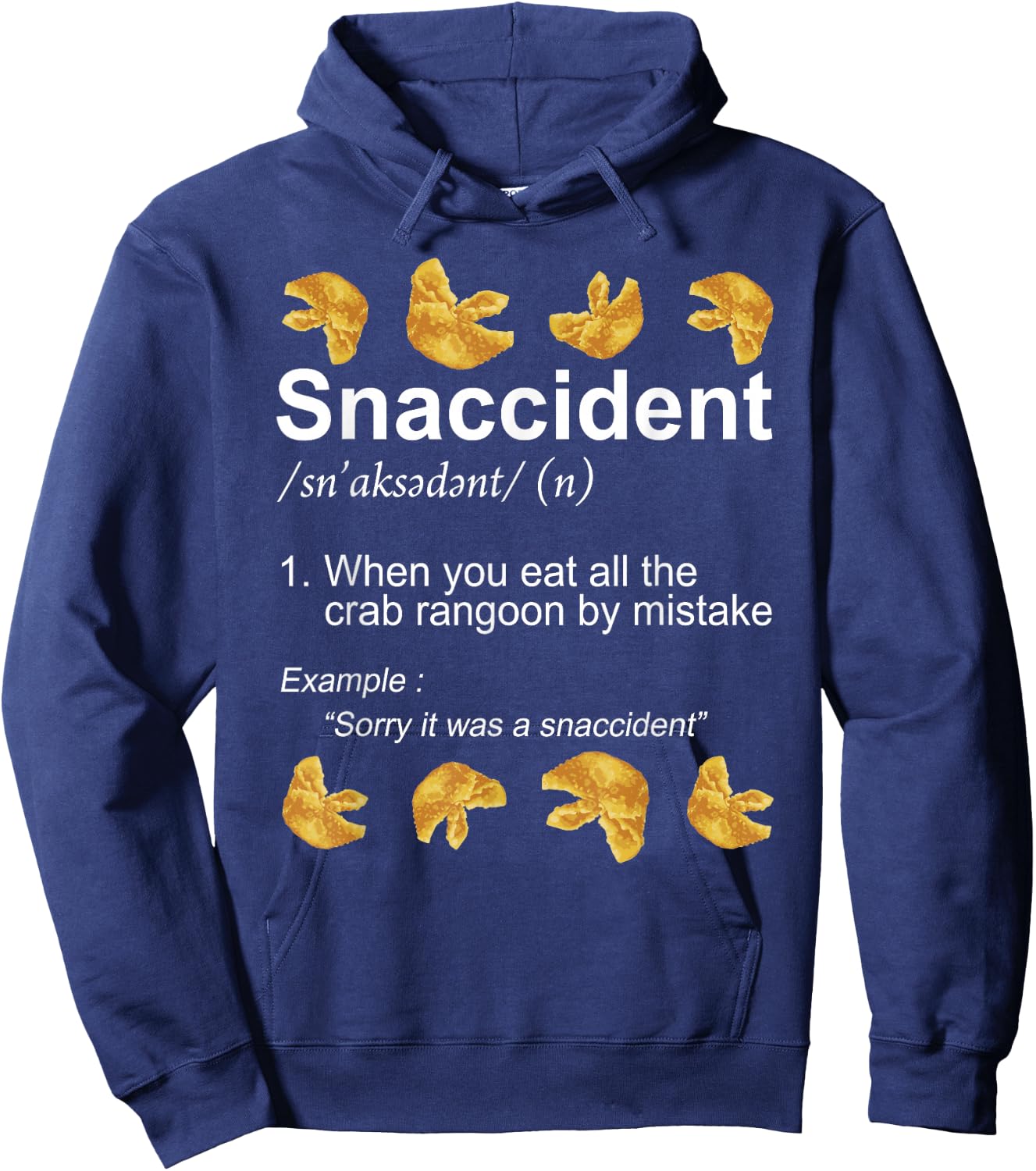 Funny Crab Rangoon Hoodie - Hoodie | Navy