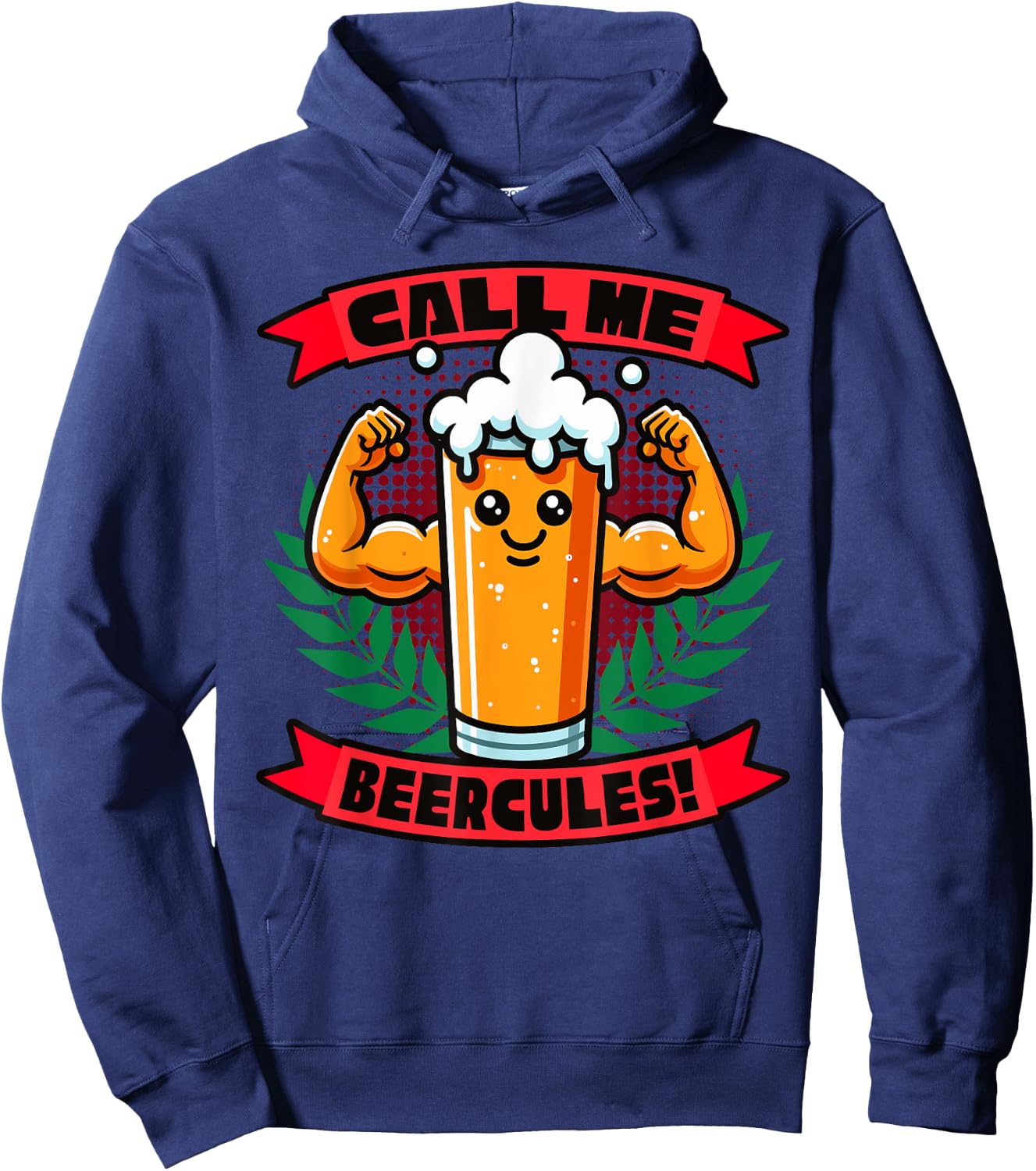 Call Me Beercules Funny Beer Hoodie - Hoodie | Navy