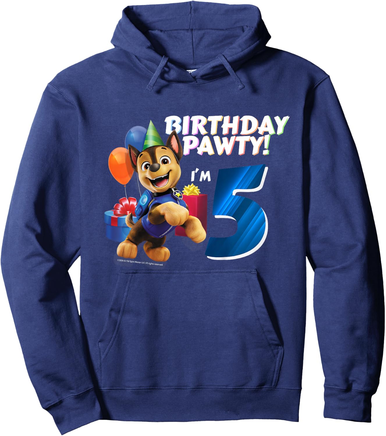 Official Paw Patrol Chase Birthday Party I'm 5 Hoodie - Hoodie | Navy