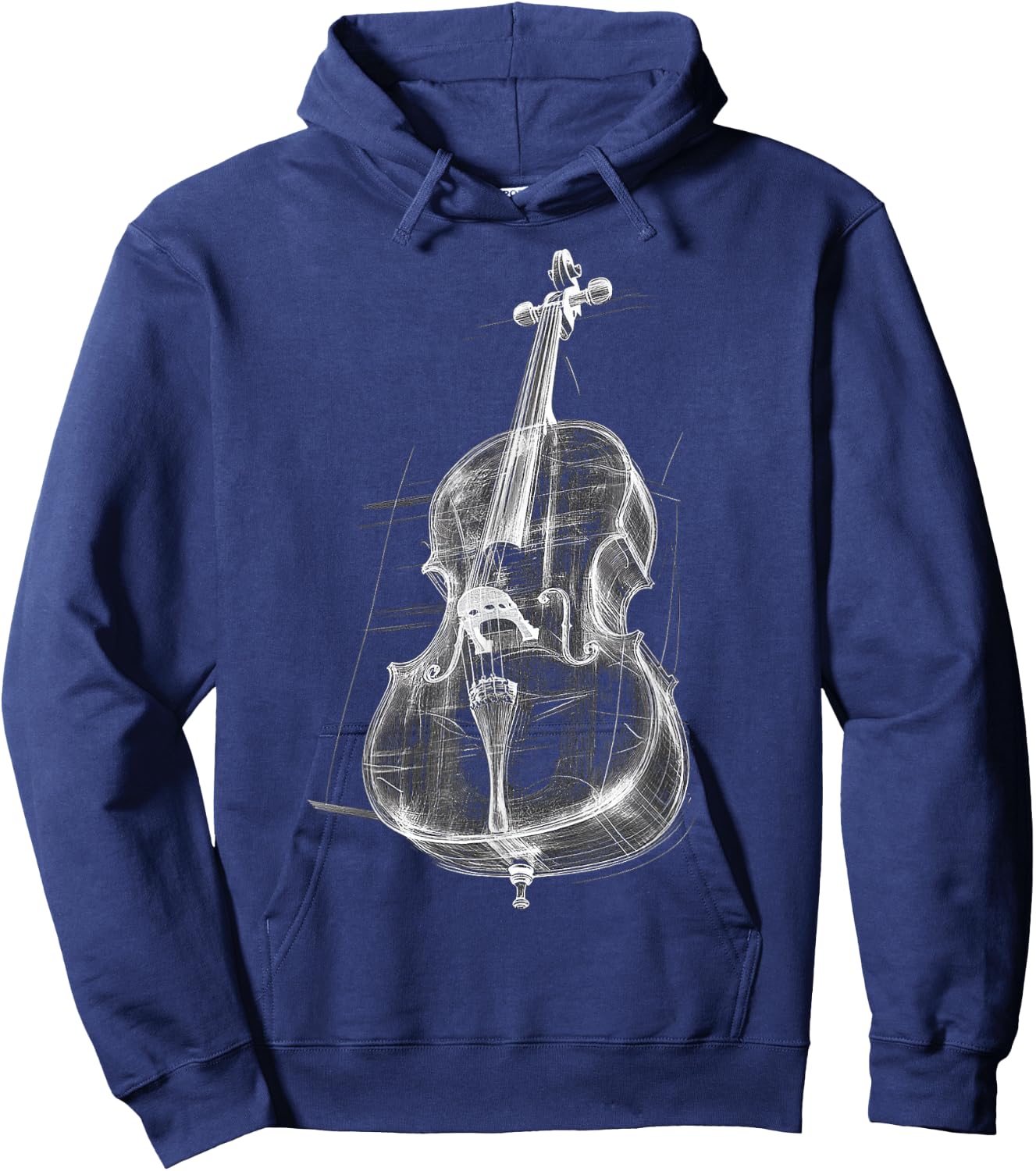 Cello Music Instrument Motif Illustration Cello Hoodie - Hoodie | Navy