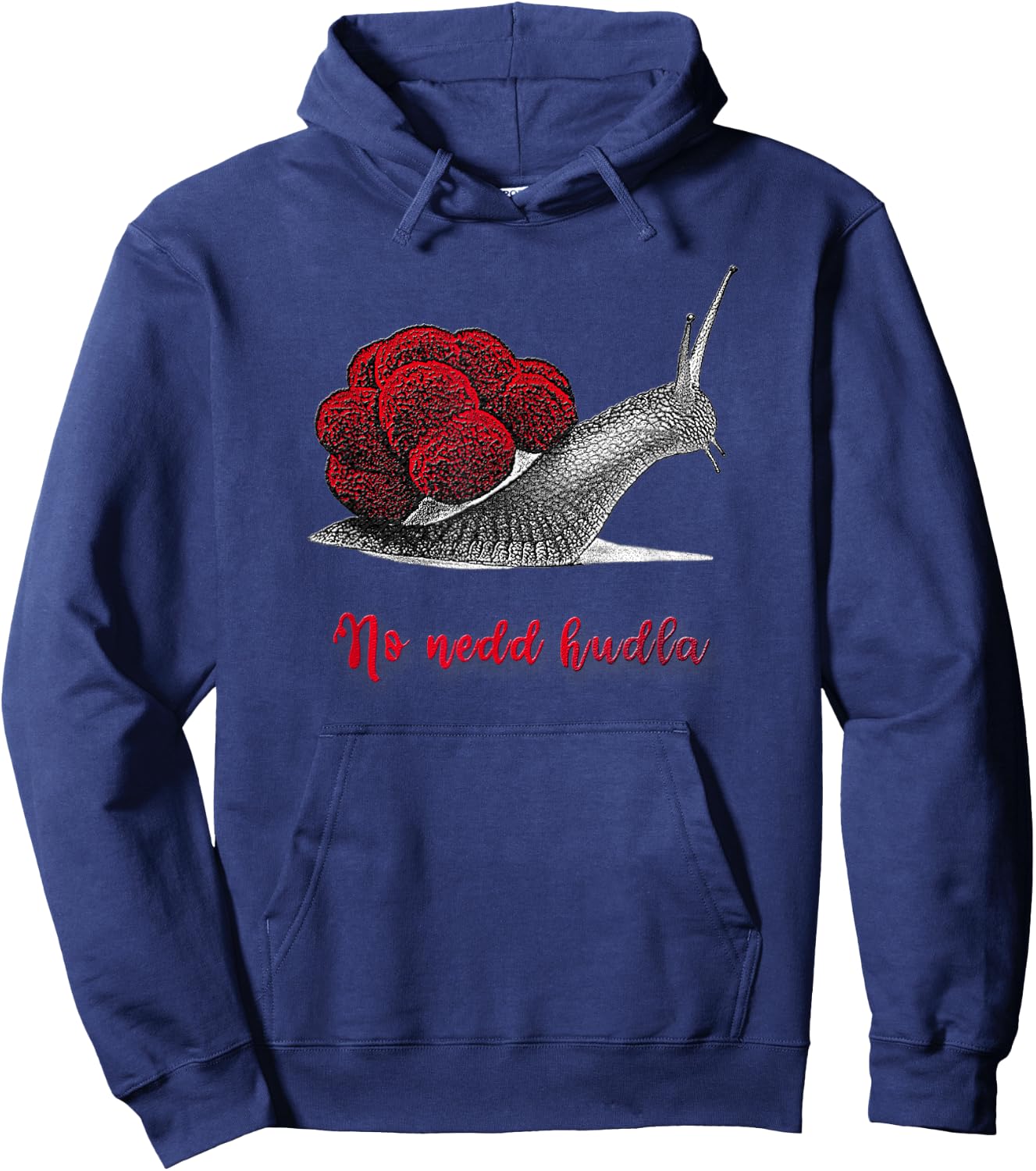 with Snail Hat and Swabian Saying, black Hoodie - Hoodie | Navy