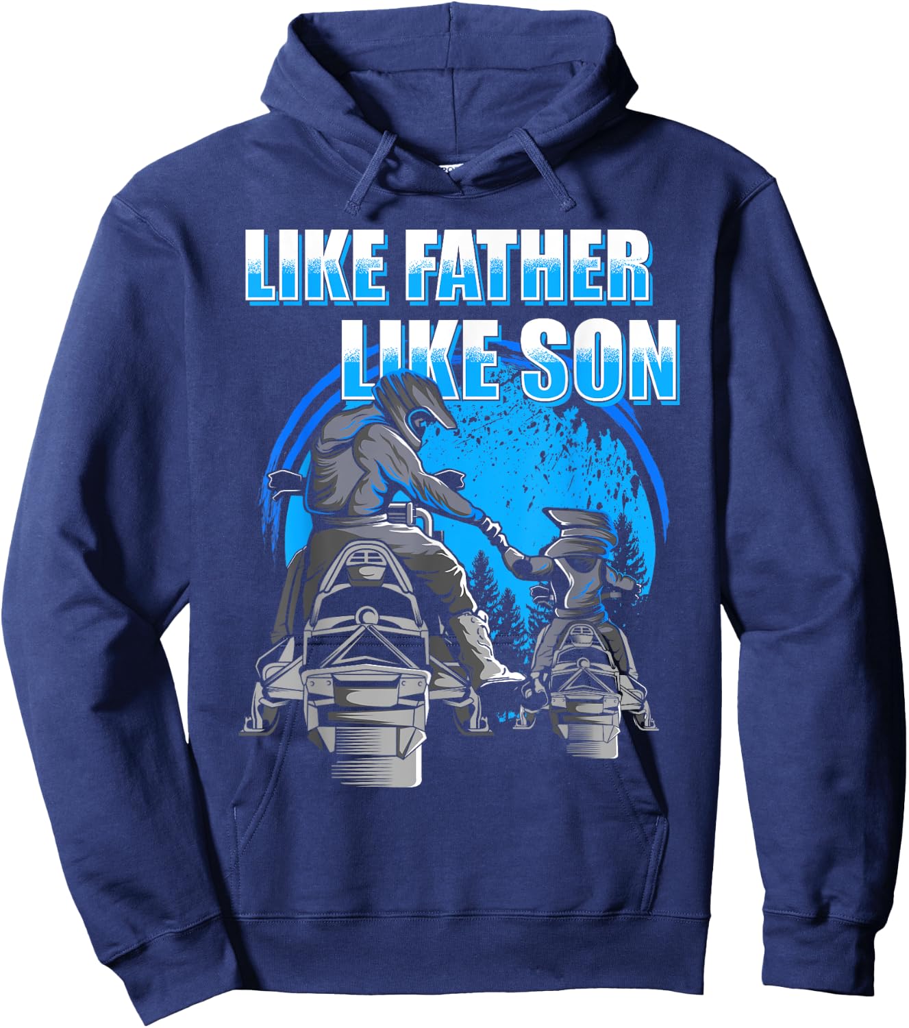 Snowmobile - Like Father Like Son Snowcross Hoodie - Hoodie | Navy