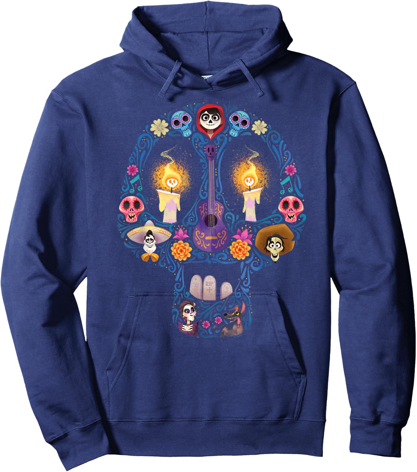 Disney Pixar Coco Land of The Dead Silhouette Hoodie - Hoodie | Navy