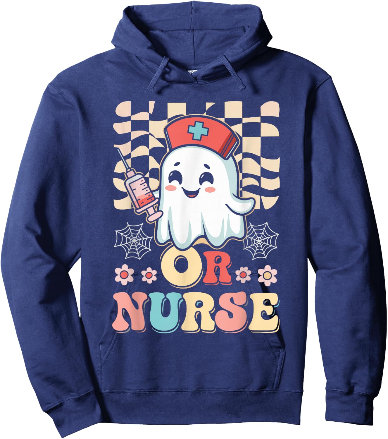 OR Nurse Ghost Halloween Hoodie - Hoodie | Navy