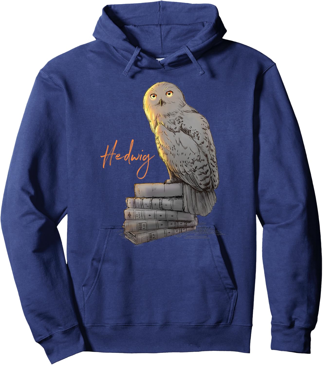 Harry Potter Hedwig Books Painted , black Hoodie - Hoodie | Navy