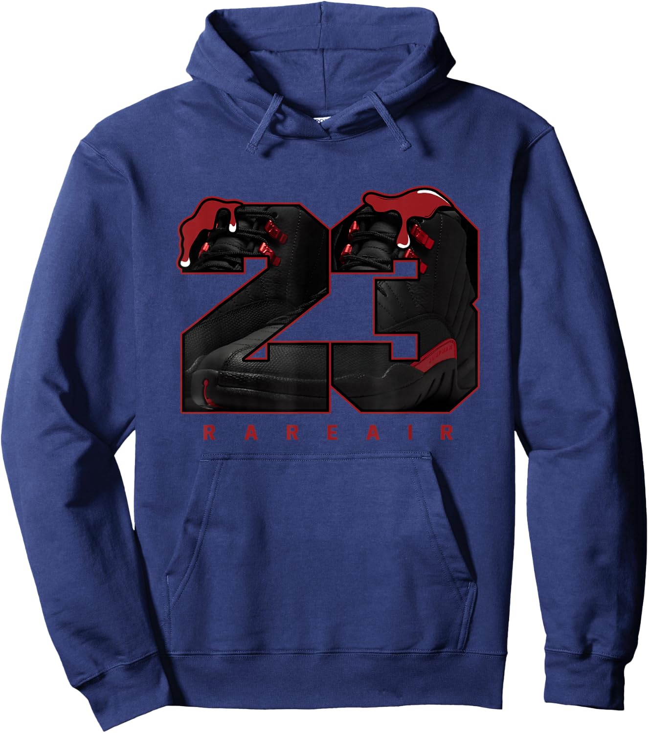 Bloodline 12s Outfit Number 23 Drip Street Hoodie - Hoodie | Navy